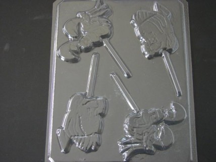 218sp Sabby and Thunder Chocolate Candy Lollipop Mold